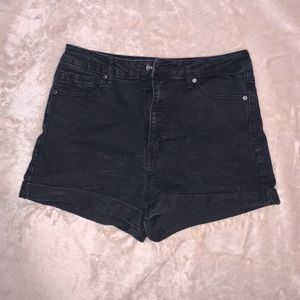 Forever 21 Black Denim Shorts